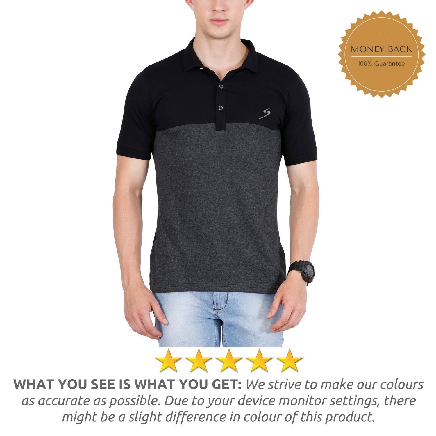 scatchite men's cotton polo