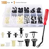 GOOACC 166 Pcs Car Retainer Clips &Screw Grommets - 12 Most Popular Sizes & Applications for GM Toyota Honda Nissan Mazda - B
