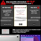 EooCoo Case for New MacBook Air 13 M1 A2337 A2179 A1932 Glitter Crystal view 2