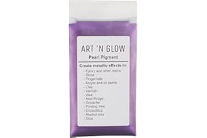 Art 'N Glow Mica Pearl Pigment Powder (Purple) - (.88 Ounce/25 Grams) - 10+ Colors Available
