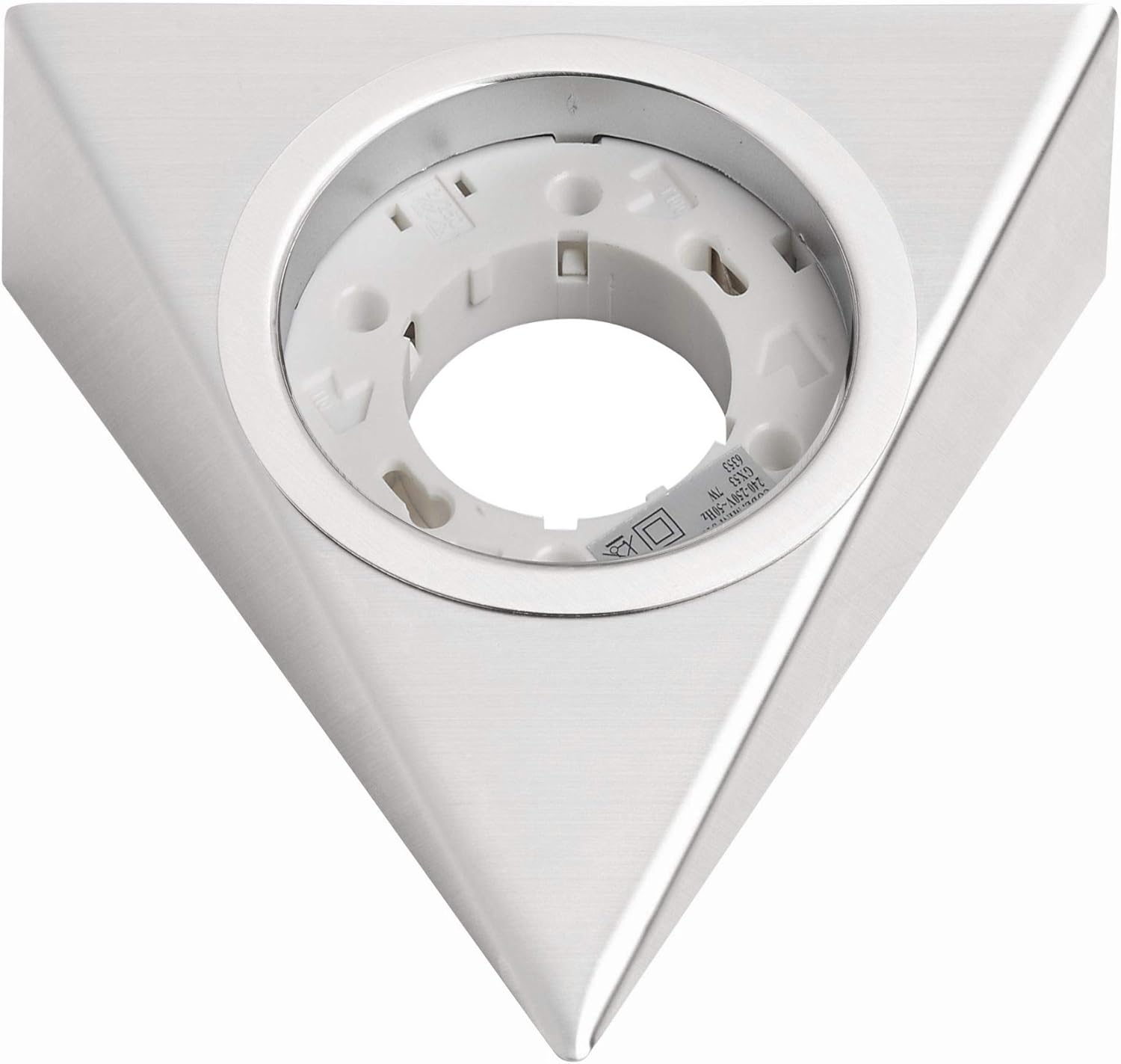 Surface Mounted Triangular Metal Downlight Casing for GX53 Lightbulb, Stainless Steel