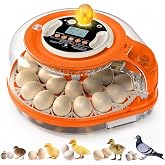 26-Egg Incubator for Hatching Eggs, Auto Turning, Temp &amp; Humidity Control | Chicken Egg Incubator for Hatching Eggs with Auto Turning, Voice Control, 26/59-Egg Dual Trays, Temp/Humidity &amp; 1500mL Tank