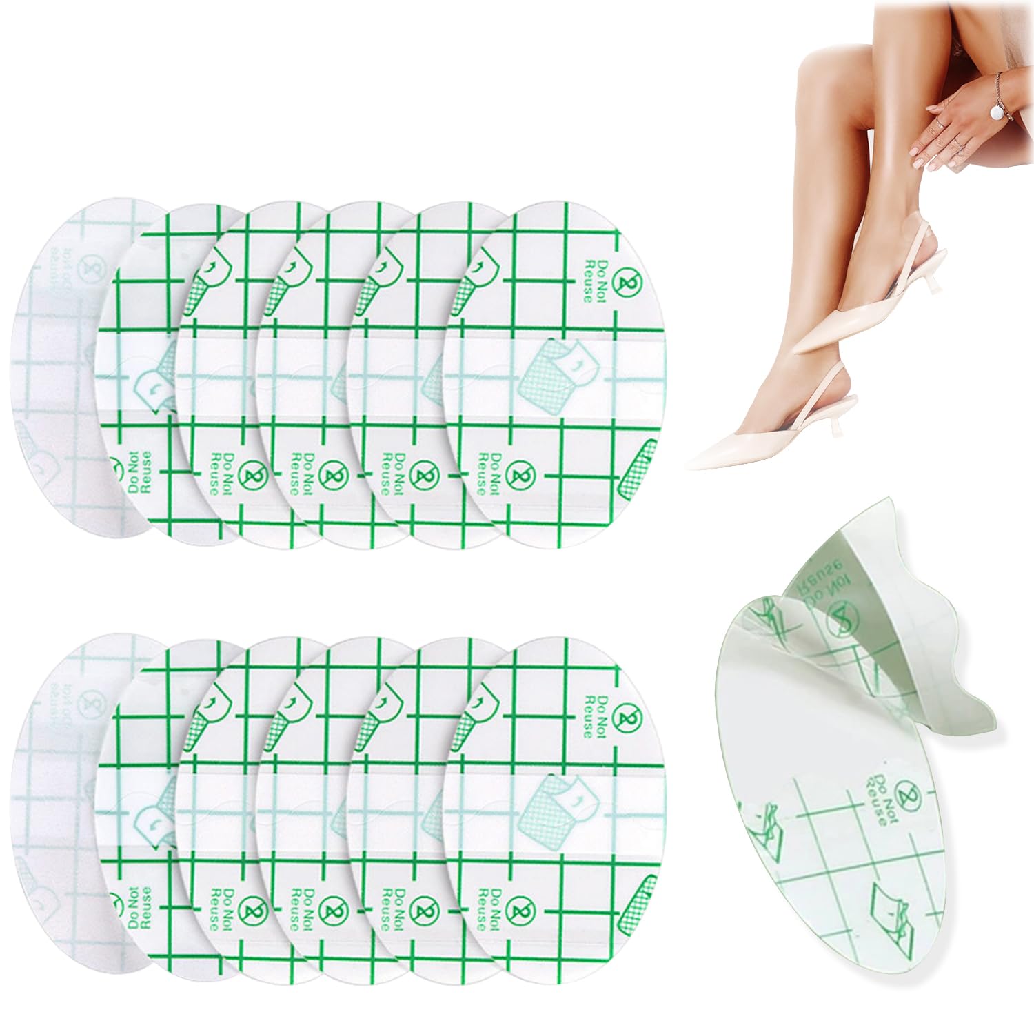 Photo 1 of Zealburst Self Adhesive Invisible Heel Anti-Wear Sticker,Waterproof Anti-Wear Foot Care Protection Pad,Heel Protector Sticker,Transparent for High Heels,Sports Shoe(100Pcs)