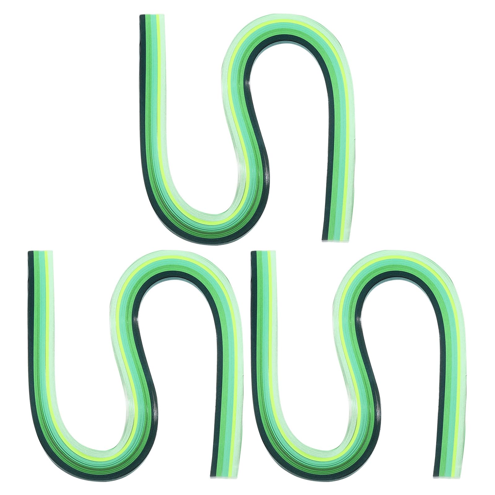 PATIKIL 540 x 3mm Rainbow Quilling Strips Paper,360 Pcs Origami Paper Quilling Strip for Art DIY Hand Craft Christmas, Gradient Green