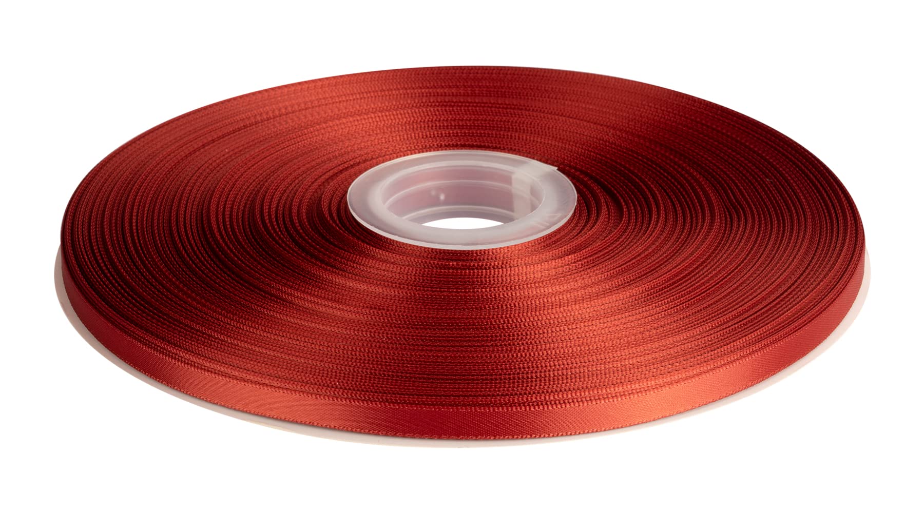 Double Faced Satin Ribbon, 6mm X 91M, Solid Polyester Ribbon for Gift Wrapping, Crafts, Wedding Party Ceremony Decoration, Floral Arrangement, Sewing (Rust)