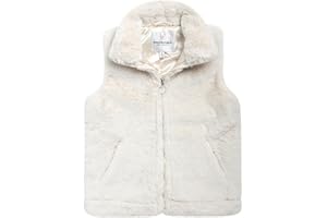 URBAN REPUBLIC Girls Faux Fur Vest - Lightweight Sleeveless Sherpa Fleece Vest Plush Fur Coat Cute Clothes for Girls (7-16)