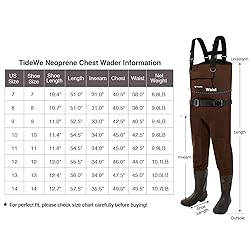 TIDEWE Neoprene Waders, Cleated Bootfoot Men Chest