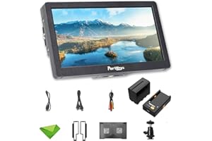 Portkeys HD7H 7" 1000nit Camera DSLR Field Monitor, 4K HDMI Input Video Monitor, with Top Shortcut Keys Suitable for Sony, Canon, Nikon, Fuji, Olympus Cameras with Sunshade+Battery+Charger