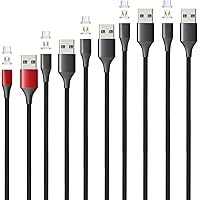 NetDot Gen 10 Magnetic Charging Cable, Fast Charging, Compatible with USB-C and Micro USB Phones, 10 Tips Included (5 Pack,1f