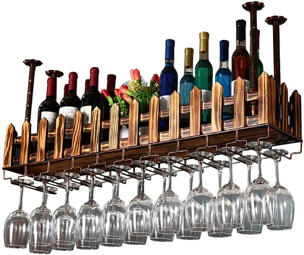WIN&FACATORY Wine Rack Wooden Wine Rack Industrial Retro