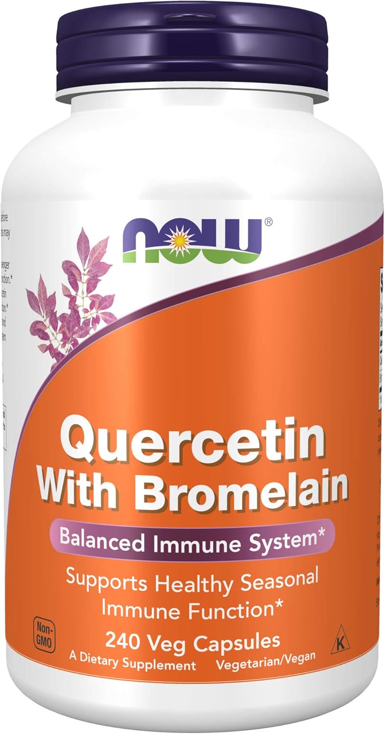 NOW Foods Supplements, Quercetin with Bromelain, Balanced Immune System*, 240 Veg Capsules: Health & Personal Care