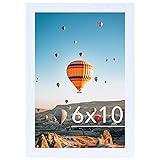 JCJMY 6x10 Picture Frame White for Wall Hanging or