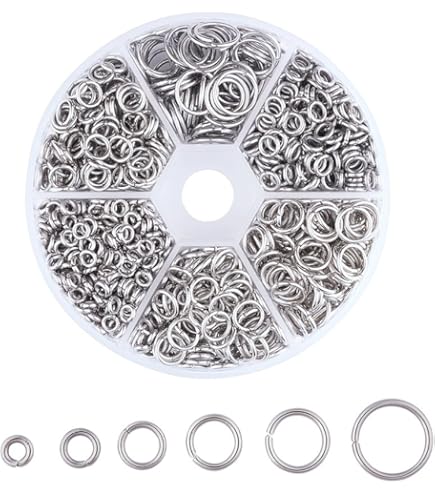 1000 Anneaux De Jonction En Acier Inoxydable Platine 3,5mm