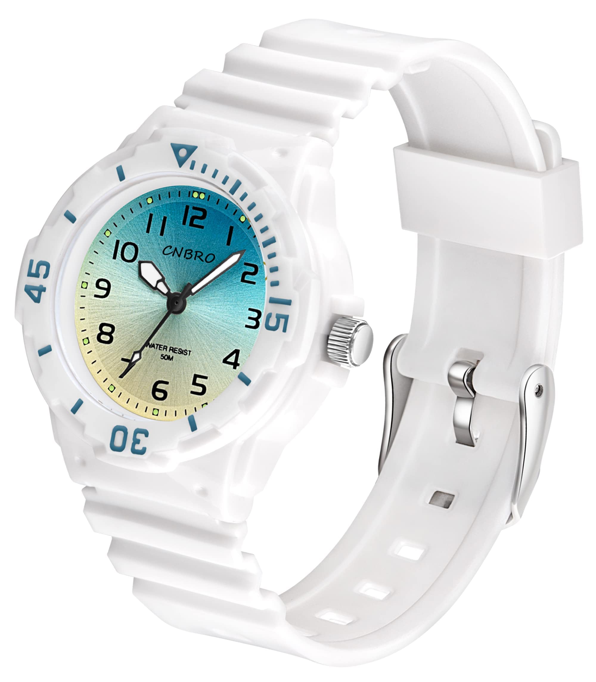 Women's Sport Waterproof Nurse Minimalist Simple Analog Watch - Casual Ladies Watch in Rose Gold Pink, white blue, women watch