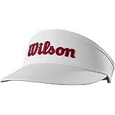 WILSON Men's Tour Golf Visor - White/Red