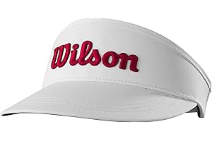 WILSON Men's Tour Golf Visor - White/Red