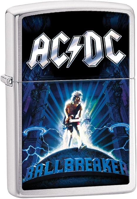 Zippo Ac\Dc - Ballbreaker Lighter - Brushed Chrome: Zippo: Amazon.co.uk ...