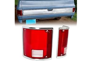HECASA Pair Tail Light Lens Compatible with 1973-1991 Chevrolet Chevy Blazer Suburban Jimmy Driver Left & Passenger Right Replacement For 5968330, 5968329, GM2801122, GM2800122