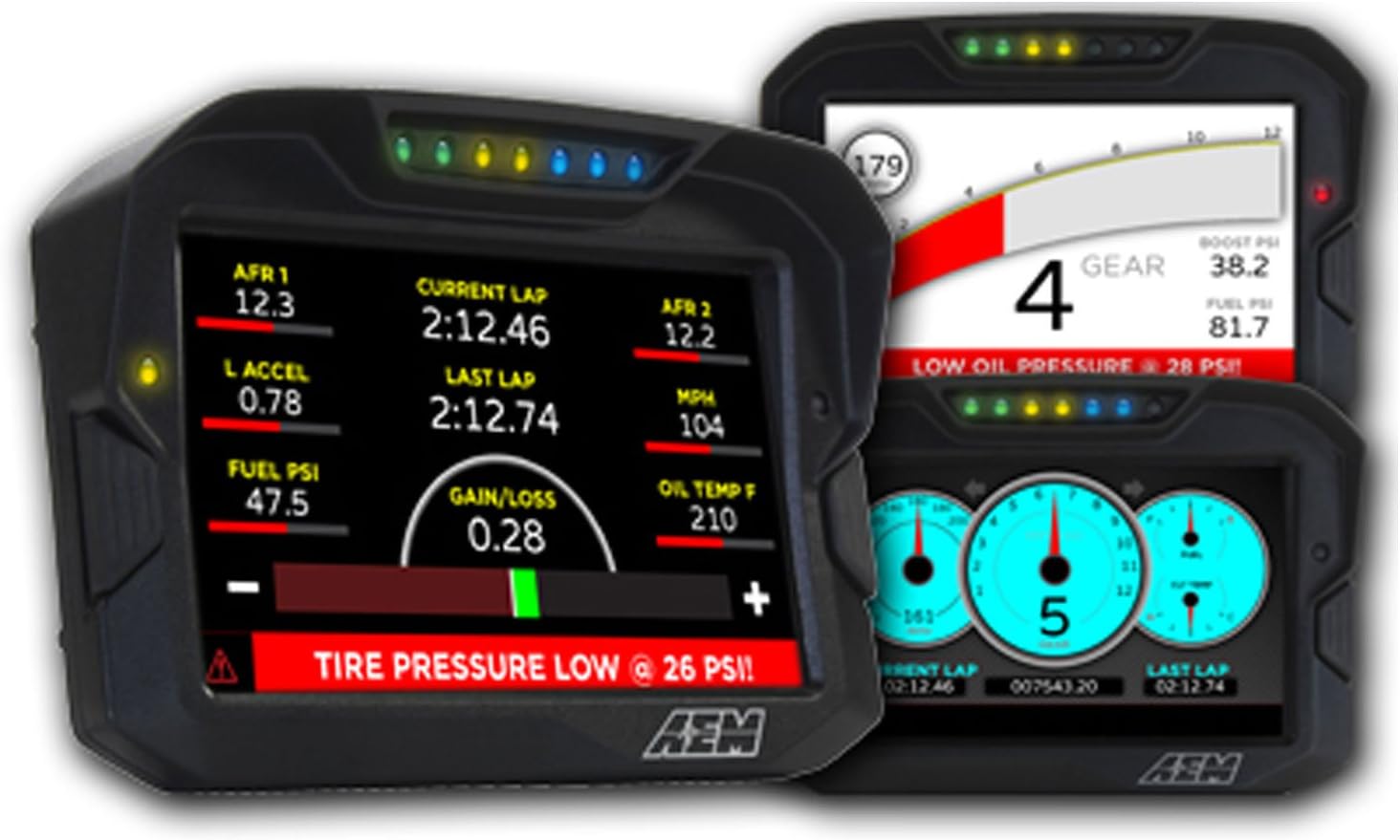 AEM ELECTRON 305500 7 Non-Logging Digital Racing Dash