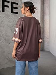 SOLY HUX Jersey Shirts for Women Oversized T-Shirt