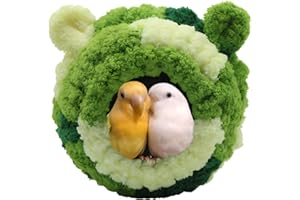 ZIXMIX Fanlahmtasy Bird Nest - Bird Bed for Cages – Durable Finch Nest, Ideal for Parakeets, Supports Repeated Washing – Flannel-Made, Colorproof Bird's Nest (Green)