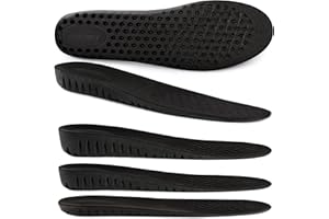 Ailaka Height Increase Insoles for Men Women, Honeycomb Shock Absorbing Cushion Insoles, Replacement Full Length Sports Shoe 