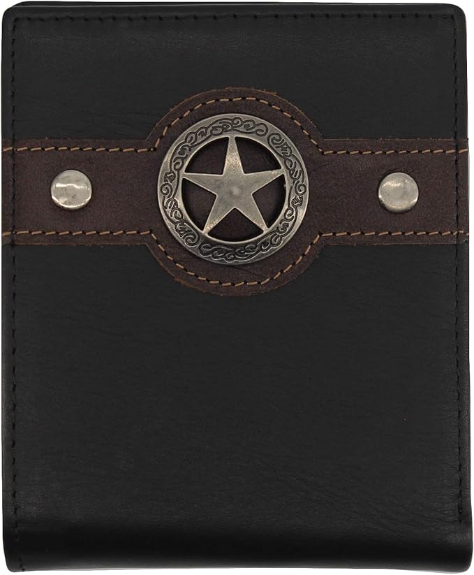 Western Cowboy Wallet for Men RFID Blocking Leather Bifold