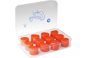 QUALITY PLUGS BY RIPS Quality Silicone Ear Plugs 6 Pair - Noise Cancelling Moldable Ear Plugs for Swimming Pool Surfing Bathing Water Skiing Snoring Sleeping Sound Blocking - Gel Wax Ear Plugs for Swimming Kids Adults