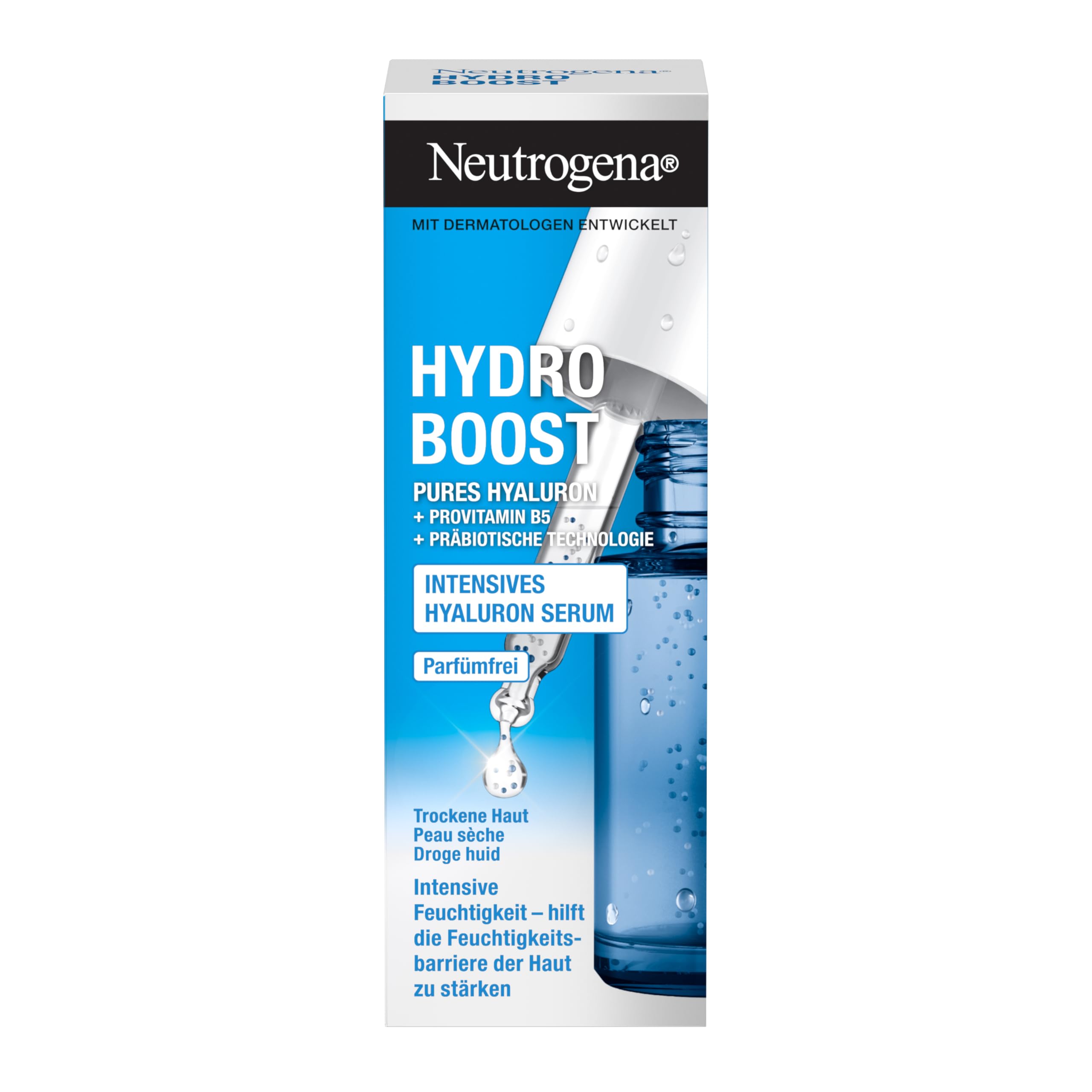 Neutrogena Hydro Boost Intensive Hyaluronic Serum Face Care with Hyaluronic Acid & Provitamin B5 for Dry Skin, 15 ml