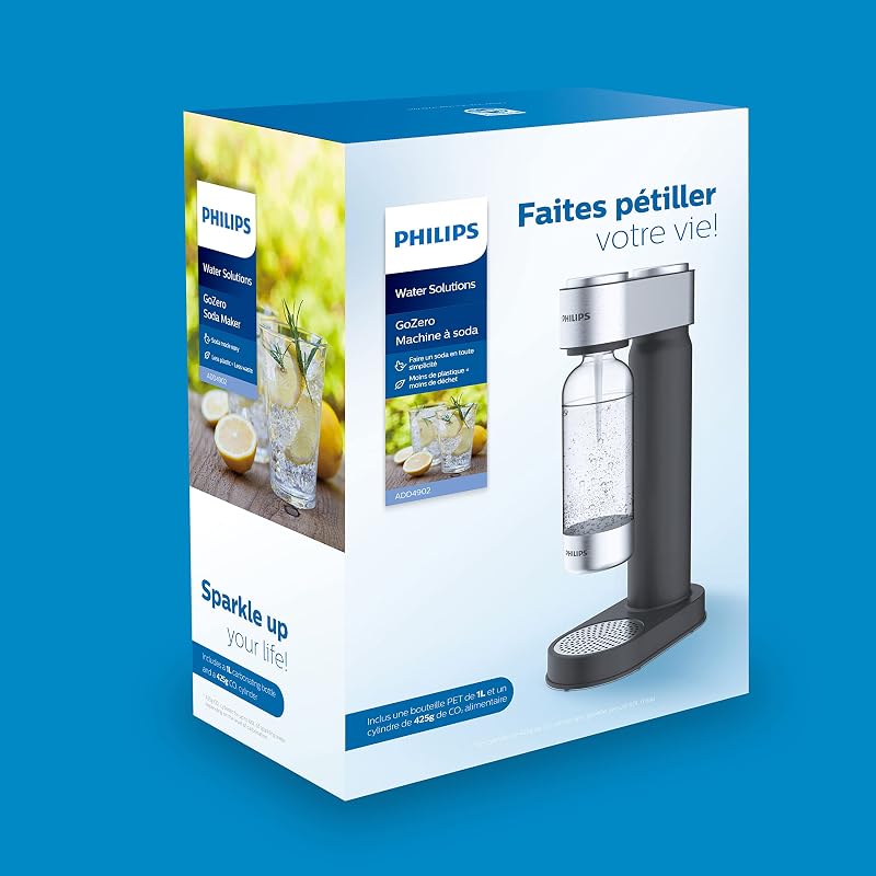 Water ADD4902BK/10 GoZero Wassersprudler, plastik, 1 Liter, Schwarz — Foto 7 von 8