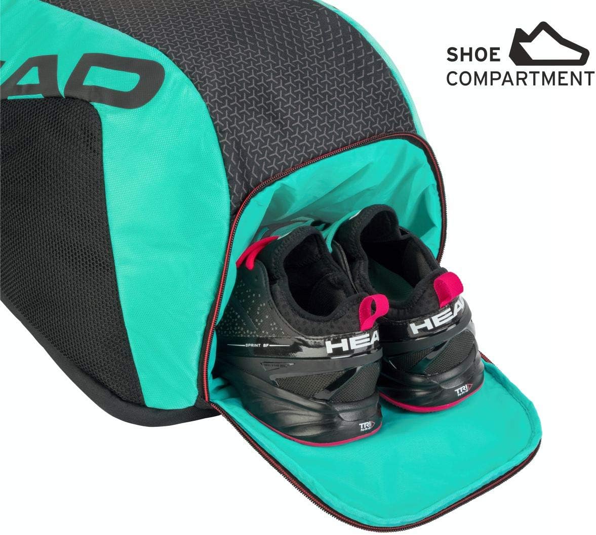 HEAD Tour Team Tennis Backpack 2 Racquet Carrying Bag w/Padded Shoulder Straps & Shoe Compartment - Navy Blue, Navy/Blue, One Size : Sports & Outdoors