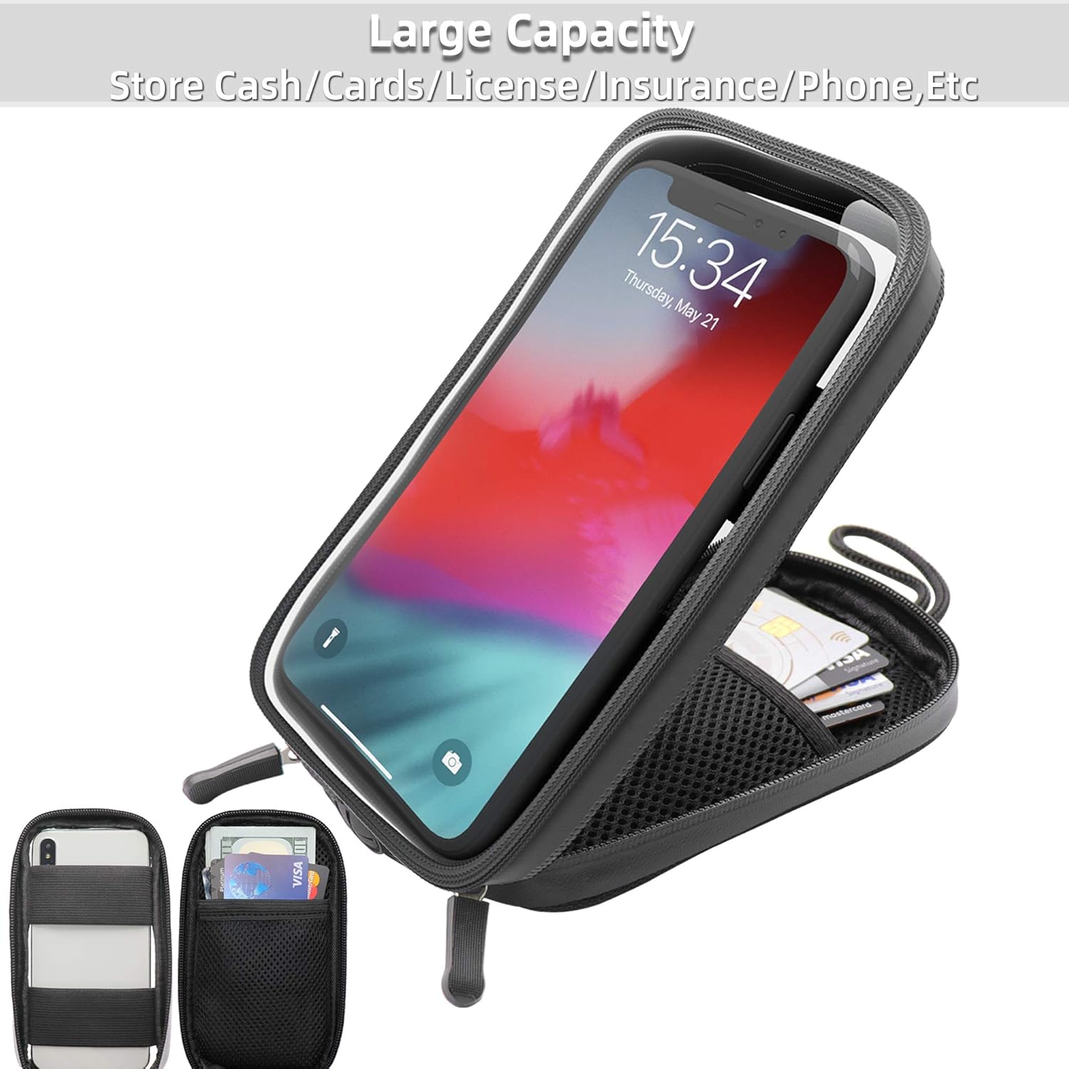 Five Bananas Motorcycle Tank Bag, Magnetic Touch Screen Motorcycle Waterproof Large Cell Phone Case Holder for iPhone/Android up to 6.7 Inch: Automotive