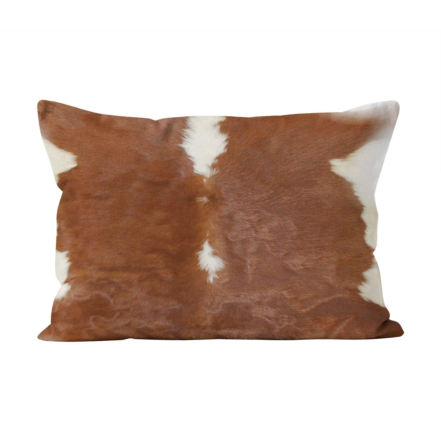 Suike Brindle Brown White Hidden Zipper Home Decorative Rectangle Throw Pillow Cover Cushion Case 12x24 Inch Lumbar Design Printed Pillowcase