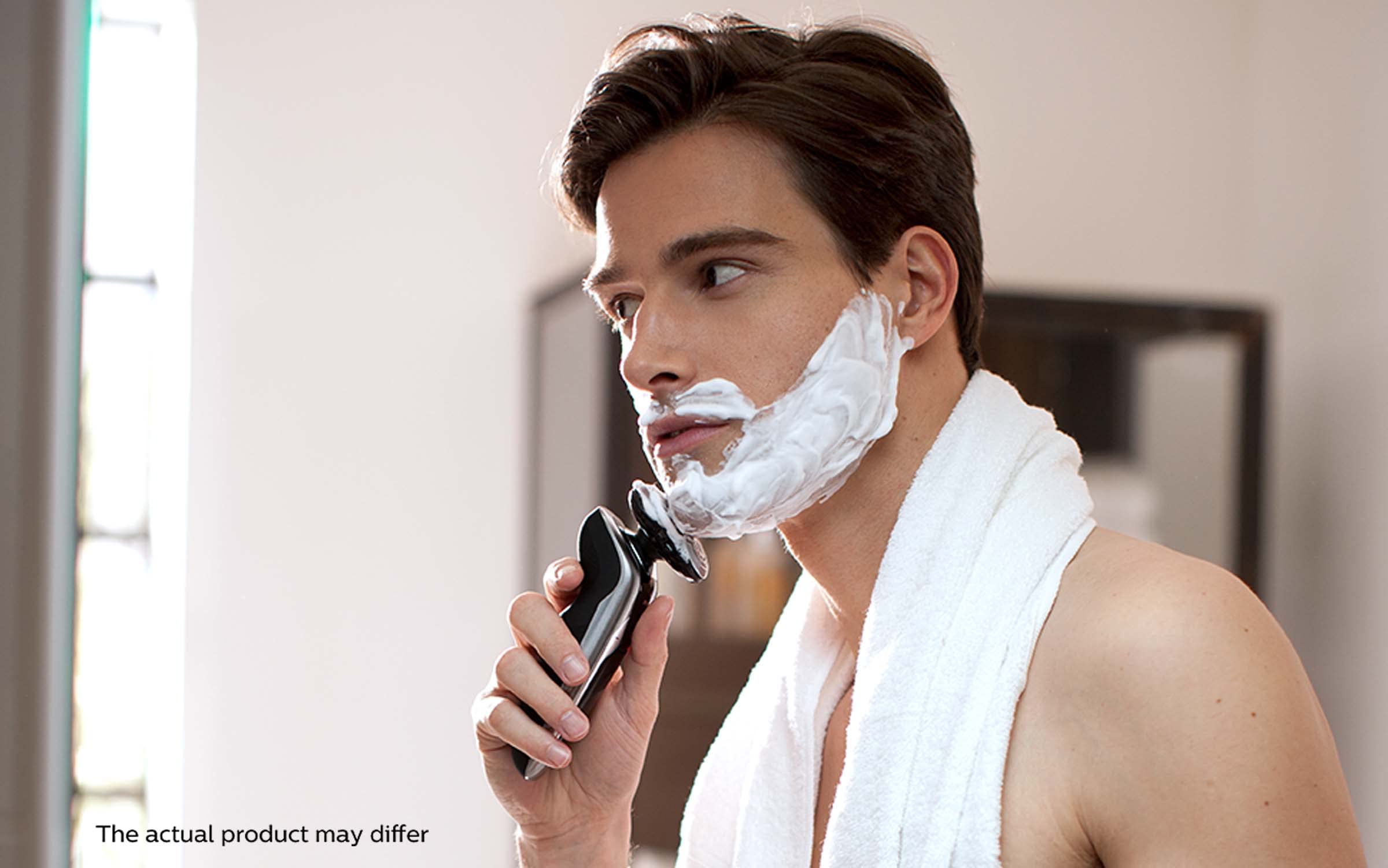 Philips Norelco Shaver 9700 with SmartClean, Rechargeable Wet/Dry Electric Shaver with Cleansing Brush Attachment, S9721/89