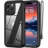 ANB for iPhone 13 Pro Max Case,Hard PC+Soft Silicone 3in1 Heavy Duty Military Grade Shock Resistant Cover for iPhone 13 Pro Max Case 6.7 Inch Supports Wireless Charging.(Black)