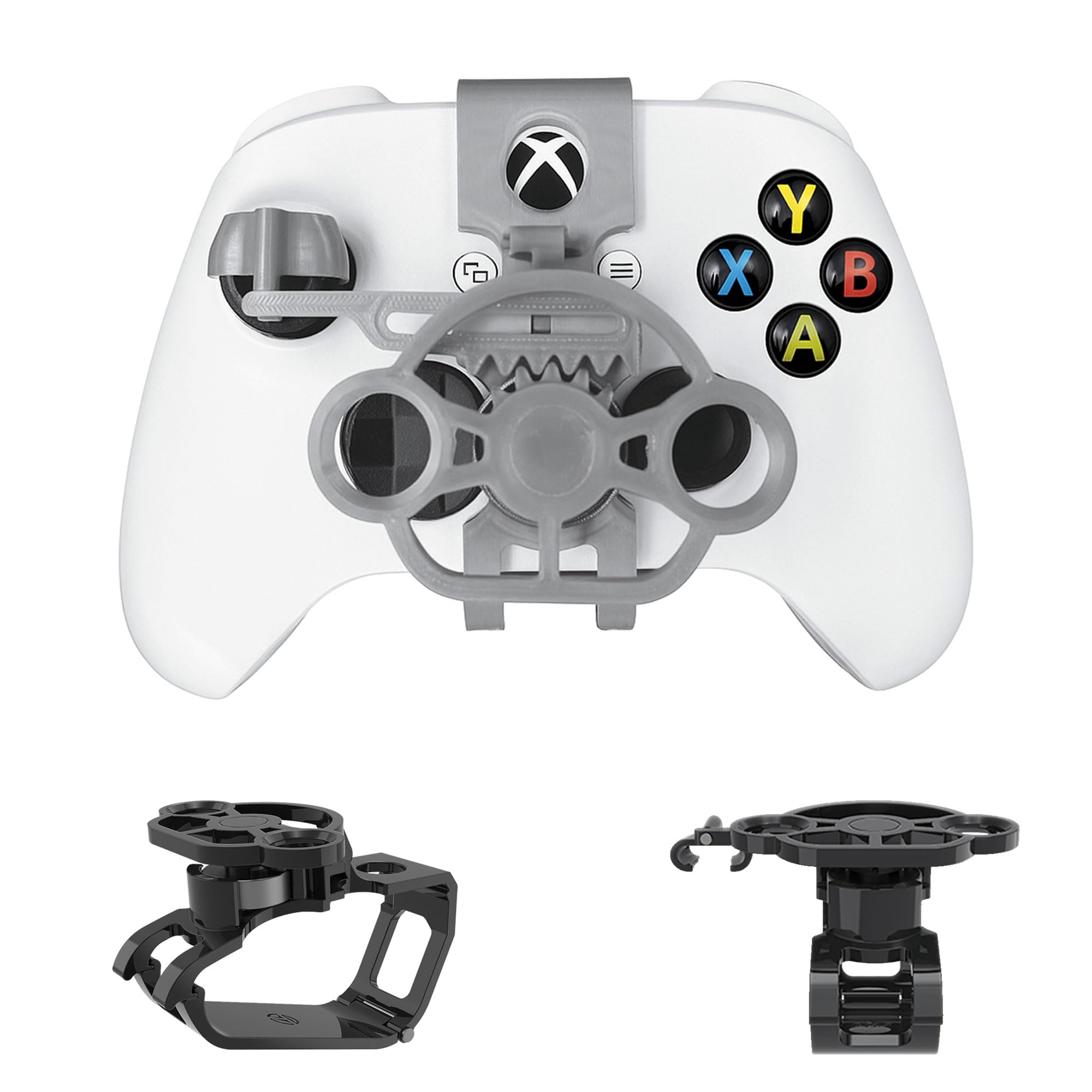 TXW Mini Steering Wheel for X-box One/X-box Series X|S Game Controller,Racing Games Controller Steering Wheel Attachment Accessory for X-box Game Controller (Silver)