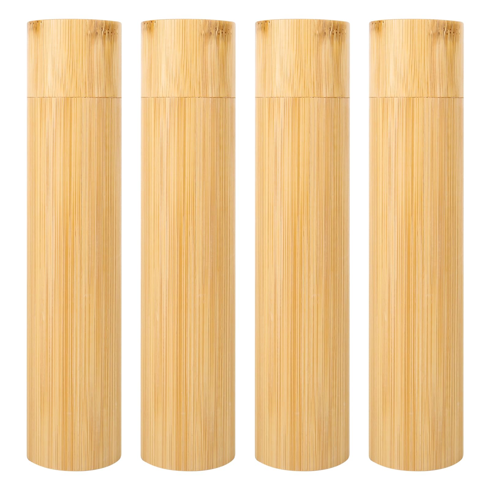 Eco Bamboo Scattering Urn - Biodegradable Scattering Tube for Ashes - Small Adult Cremation Urn, Eco Friendly Biodegradable Urns for Human & Pet Ashes (Set of 4)