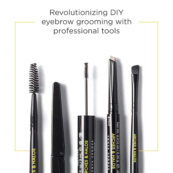 ARCHES AND HALOS ANGLED BRISTLE TIP WATERPROOF BROW PEN – WATER BASED AND SMUDGE PROOF EYEBROW PENCIL – EXTENDED WEAR – SUNNY BLONDE – 0.051 OZ