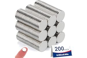 DIYMAG Small Stronge Rare Earth Magnets, 200 Pack, 10x1mm - Neodymium Magnets for Refrigerator, DIY, Crafts, Kitchen & Office