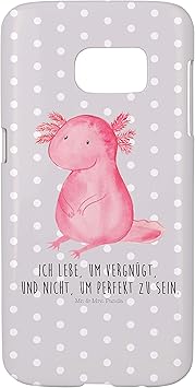 Mr Mrs Panda Handyhulle Hulle Samsung Galaxy S7 Handyhulle Axolotl Mit Spruch Farbe Grau Pastell Amazon De Kuche Haushalt