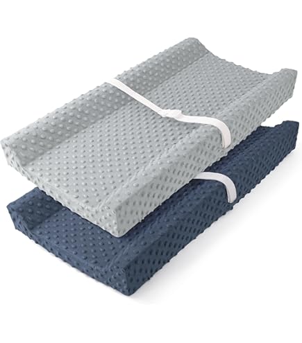 Housse Matelas Langer Rumble Tuff Minky Dot Changing Pad Cover - Compact Size Super Soft Baby Nursery Essential In Ecru Compact Nursery Essential