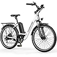 Funhang Electric Bike for Adults, 26" 1000W Peak City Cruiser Ebike, 21.7MPH 50 Miles Commuter Electric Bicycle with 48V 374.4WH Removable Li-ion Battery, Adjustable Stem, Rear Rack, Fenders, 7-Speed