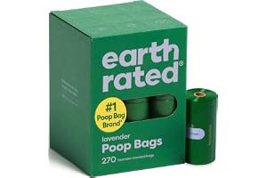 Earth Rated Dog Poop Bags on Refill Rolls, 270 Bags, Lavender |…