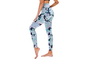 TNNZEET High Waisted Leggings for Women - No See Through Tummy Control Cycling Workout Yoga Pants with Pockets Reg & Plus