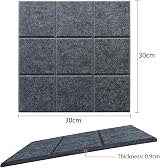 Uoisaiko 6pc Large 30x30cm Felt Bulletin Board Tiles with 30 Pins - Self view 7