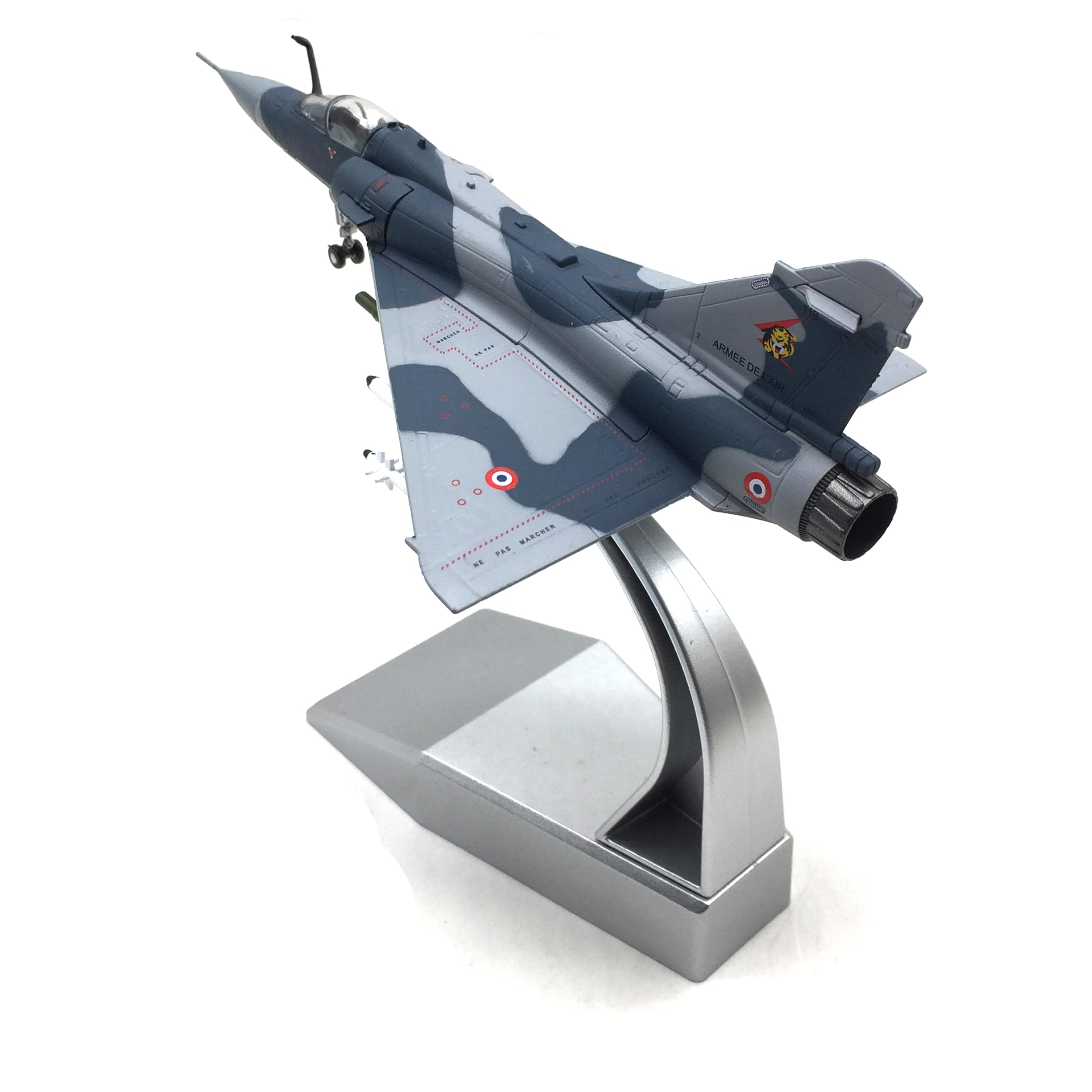 Enatuther 1/100 Mirage 2000 Fighter Military Aircraft Model Fighter Aeroplane Metal Attack Plane for Home/Office Decor