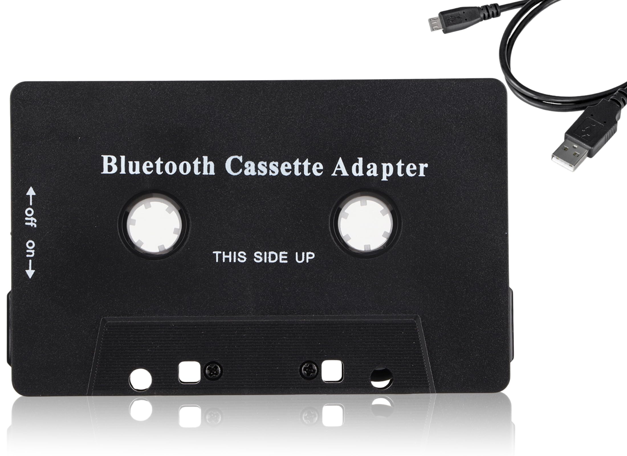 Bluetooth Cassette Adapter with Noise Reduction Stereo High Fidelity, Multifunction, Compatible, Tape Aux Receiver for Car Tablet with Long Playing Time
