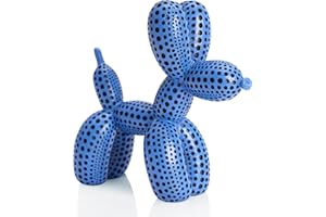 BOIHEGU Balloon Dog Statue Decor Polka Dot Dog Cool Stuff to Put on Shelves, Blue Balloon Dog Statue Decoration Fun Paperweight, 5 inch Versatile Color Options