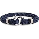 Elegatto Terra Premium Rope Bracelet for Men | Designed in California | Thick Cotton Rope with Stainless Steel Shackle Closure | Men’s Designer Bracelets