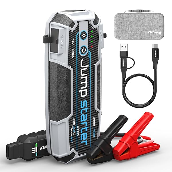 CAR JUMPER STARTER PORTABLE 24000MAH 12V PEAK 4000A...
